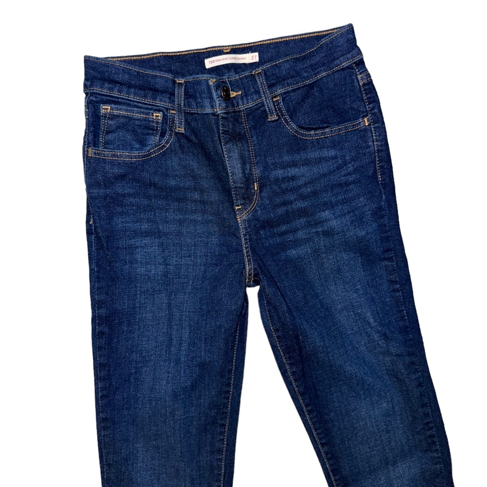 Levi’s 720 High Rise Super Skinny Dark Wash Jean Women’s Size 4/27 - Picture 3 of 7